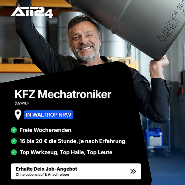 Recruiting-Anzeige von ATT24: Kfz-Mechatroniker (m/w/d) in Waltrop